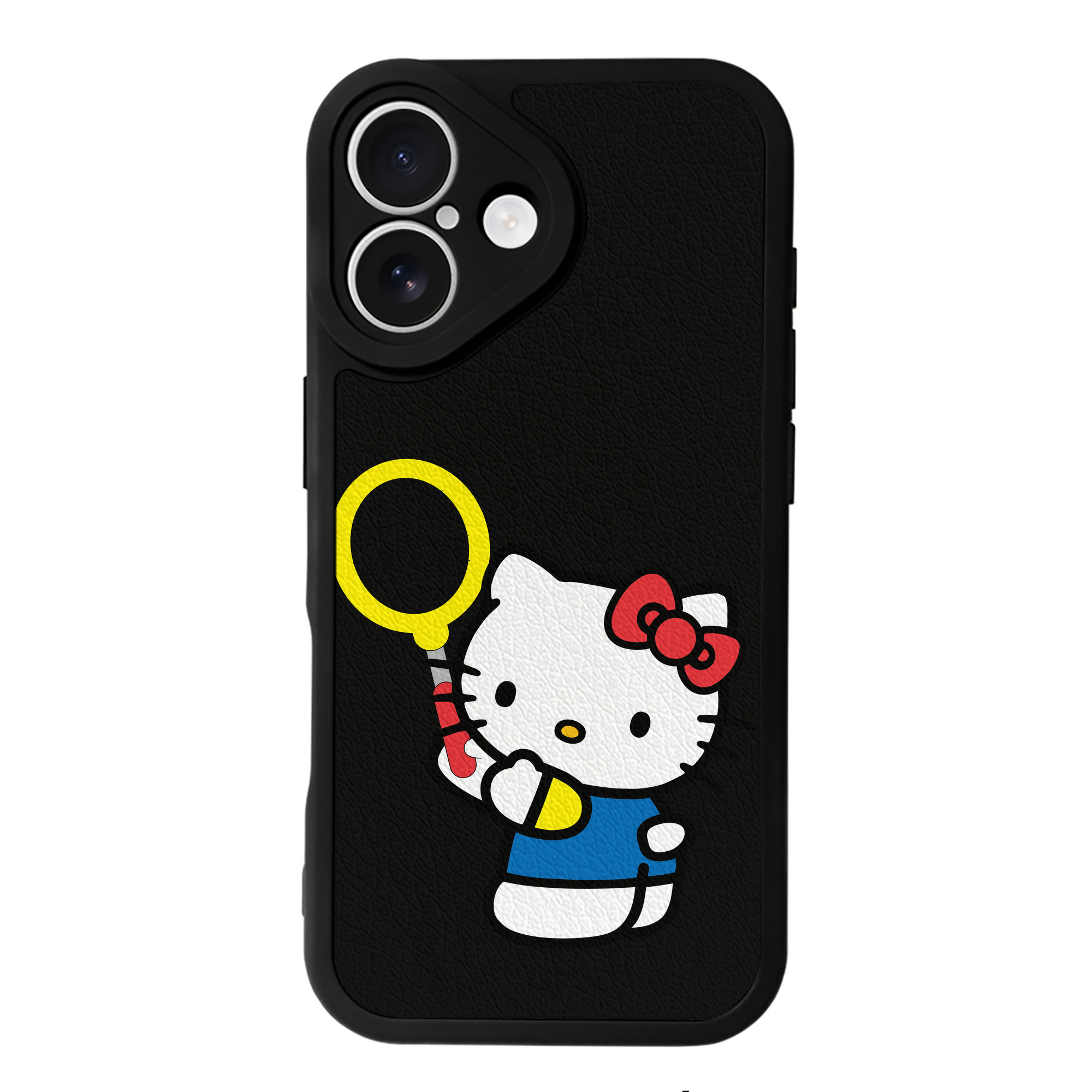（画像用） Hello Kitty ハローキティ 【iPhone 16シリーズ対応】シリコンスマホケース（レザー調） 材質：シリコン